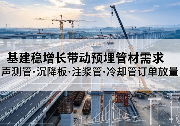 平顺基建稳增长带动预埋监测管材需求，声测管、沉降板、注浆管订单持续放量